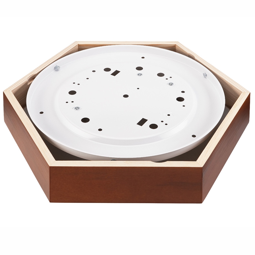 Ceiling light HEX 2xE27/60W/230V d. 43 cm pine brown