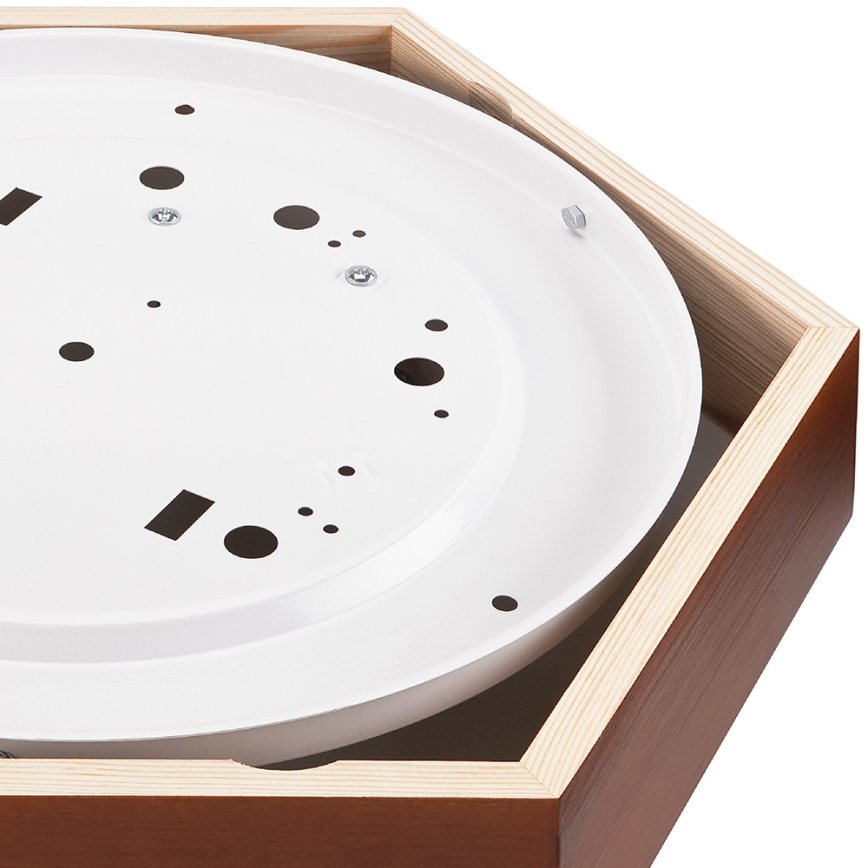 Ceiling light HEX 2xE27/60W/230V d. 43 cm pine brown
