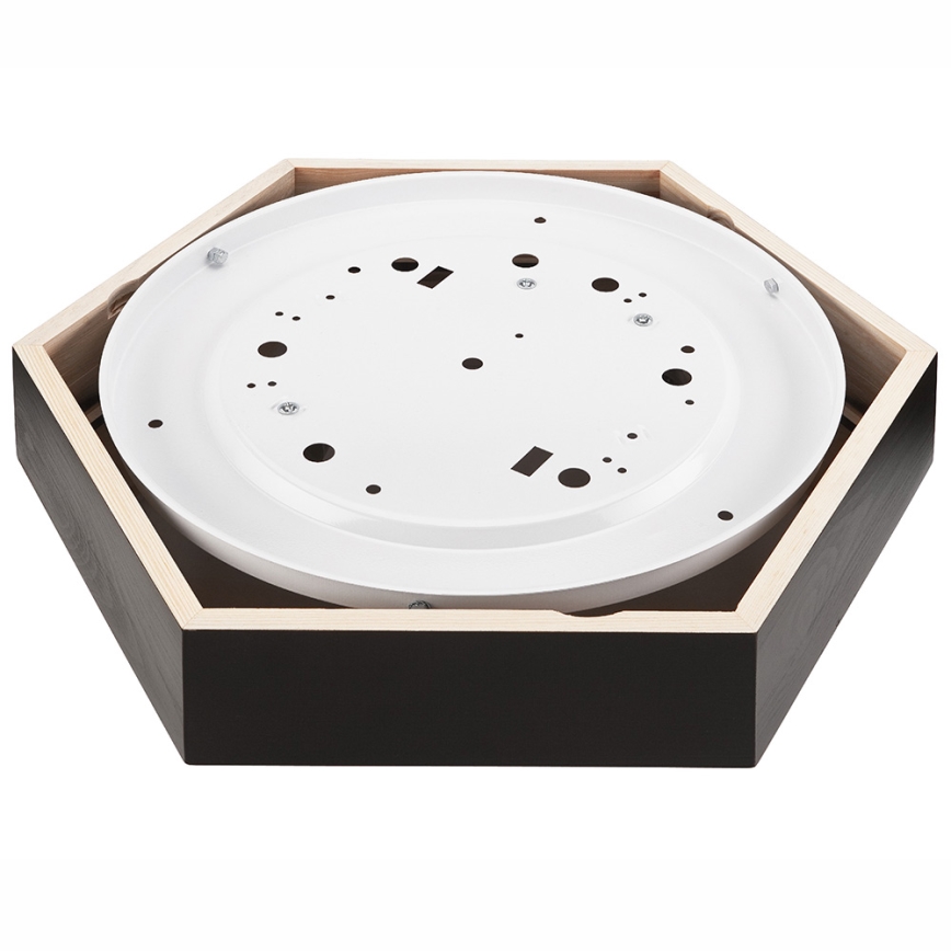 Ceiling light HEX 2xE27/60W/230V d. 43 cm pine wenge