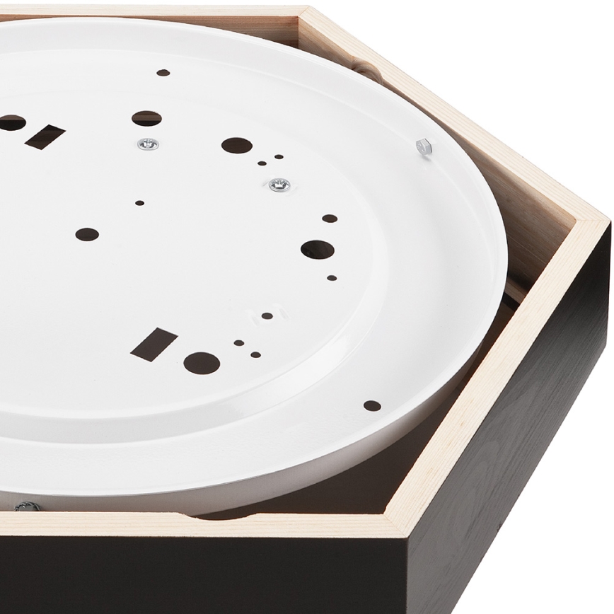 Ceiling light HEX 2xE27/60W/230V d. 43 cm pine wenge
