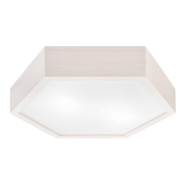 Ceiling light HEX 2xE27/60W/230V d. 43 cm pine white