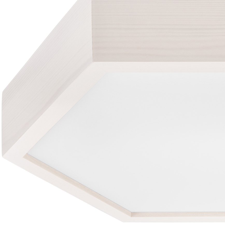 Ceiling light HEX 2xE27/60W/230V d. 43 cm pine white