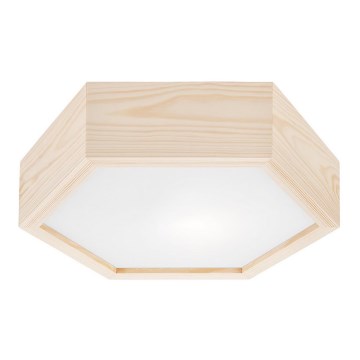 Ceiling light HEX NATURAL 1xE27/60W/230V d. 32 cm pine