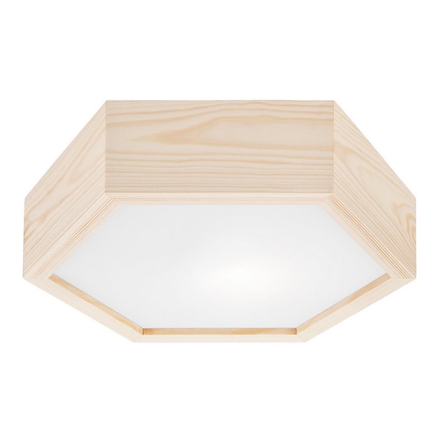 Ceiling light HEX NATURAL 1xE27/60W/230V d. 32 cm pine