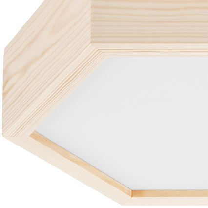 Ceiling light HEX NATURAL 1xE27/60W/230V d. 32 cm pine