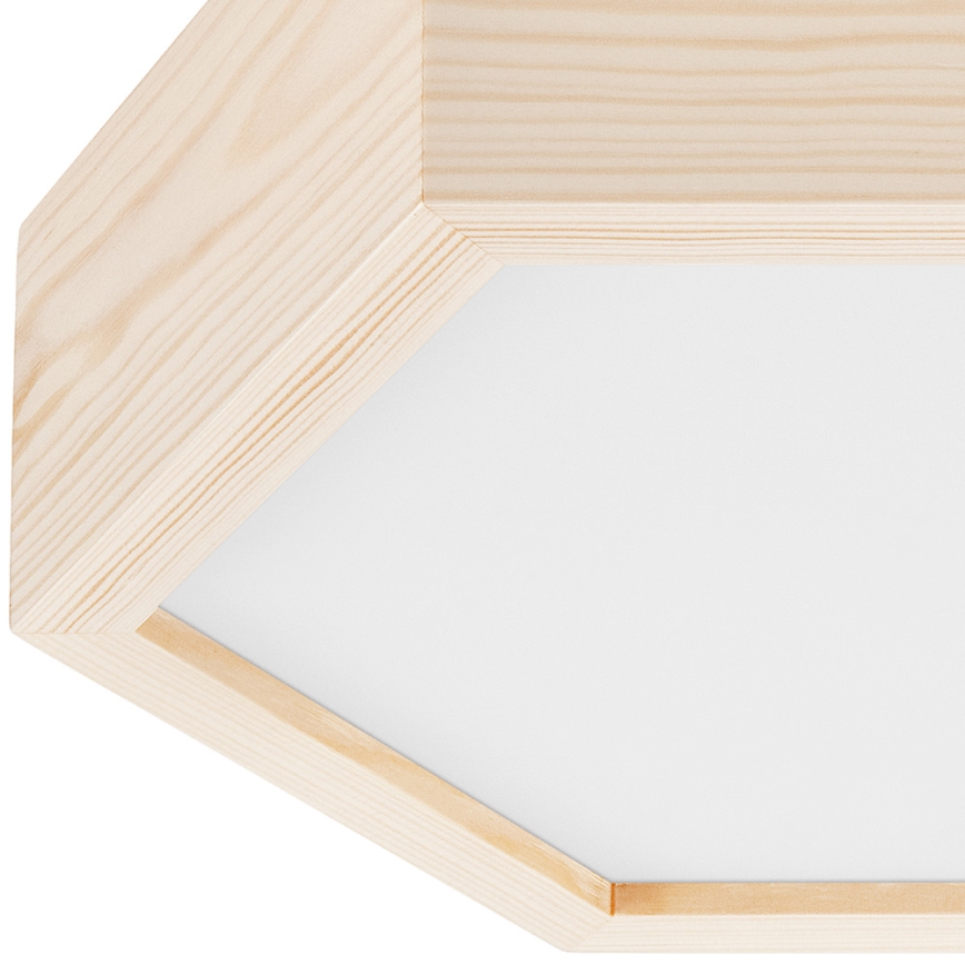 Ceiling light HEX NATURAL 1xE27/60W/230V d. 32 cm pine