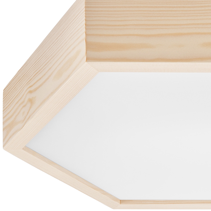 Ceiling light HEX NATURAL 2xE27/60W/230V d. 43 cm pine