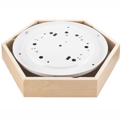 Ceiling light HEX NATURAL 2xE27/60W/230V d. 43 cm pine