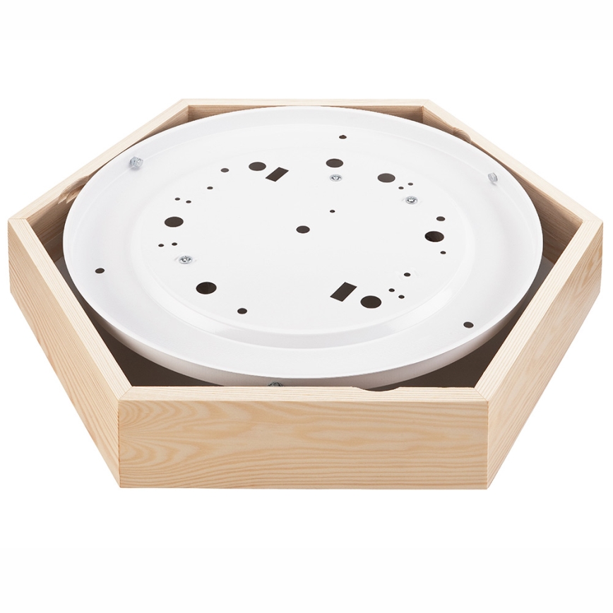 Ceiling light HEX NATURAL 2xE27/60W/230V d. 43 cm pine