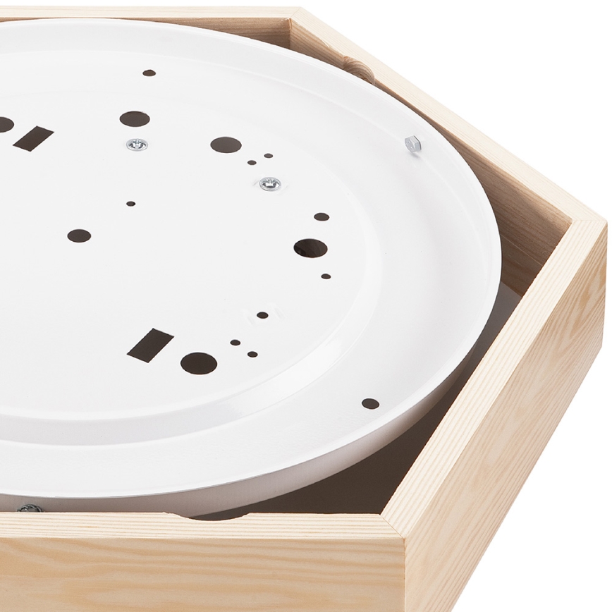 Ceiling light HEX NATURAL 2xE27/60W/230V d. 43 cm pine