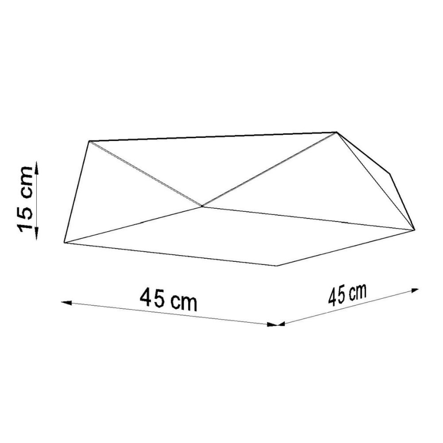 Ceiling light HEXA 3xE27/60W/230V silver
