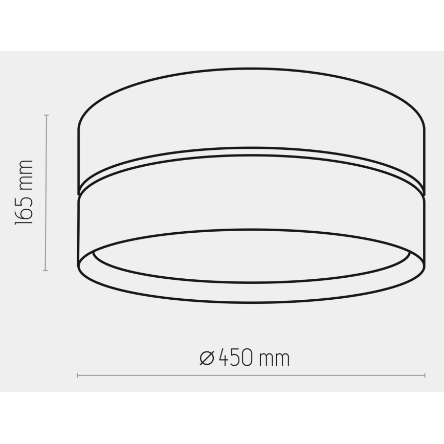 Ceiling light HILTON 3xE27/15W/230V d. 45 cm brass/black