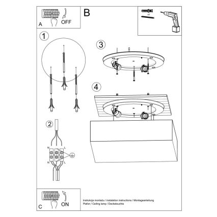 Ceiling light HORUS 35 2xE27/60W/230V white
