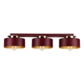 Ceiling light IGNIA 3xE27/60W/230V burgundy/gold