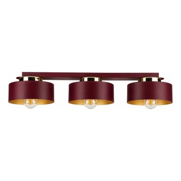 Ceiling light IGNIA 3xE27/60W/230V burgundy/gold