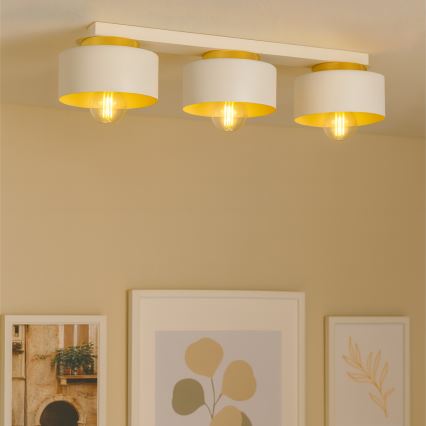 Ceiling light IGNIA 3xE27/60W/230V white/gold