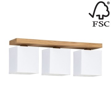 Ceiling light INGER 3xE27/25W/230V oak - FSC certified