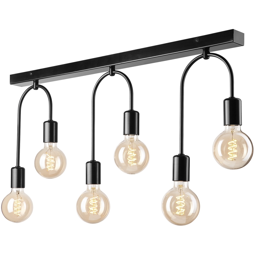 Ceiling light JANO 6xE27/15W/230V black