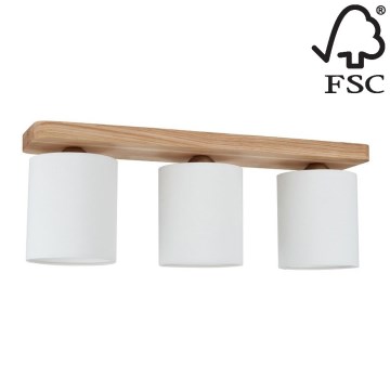 Ceiling light JENTA 3xE27/25W/230V oak - FSC certified