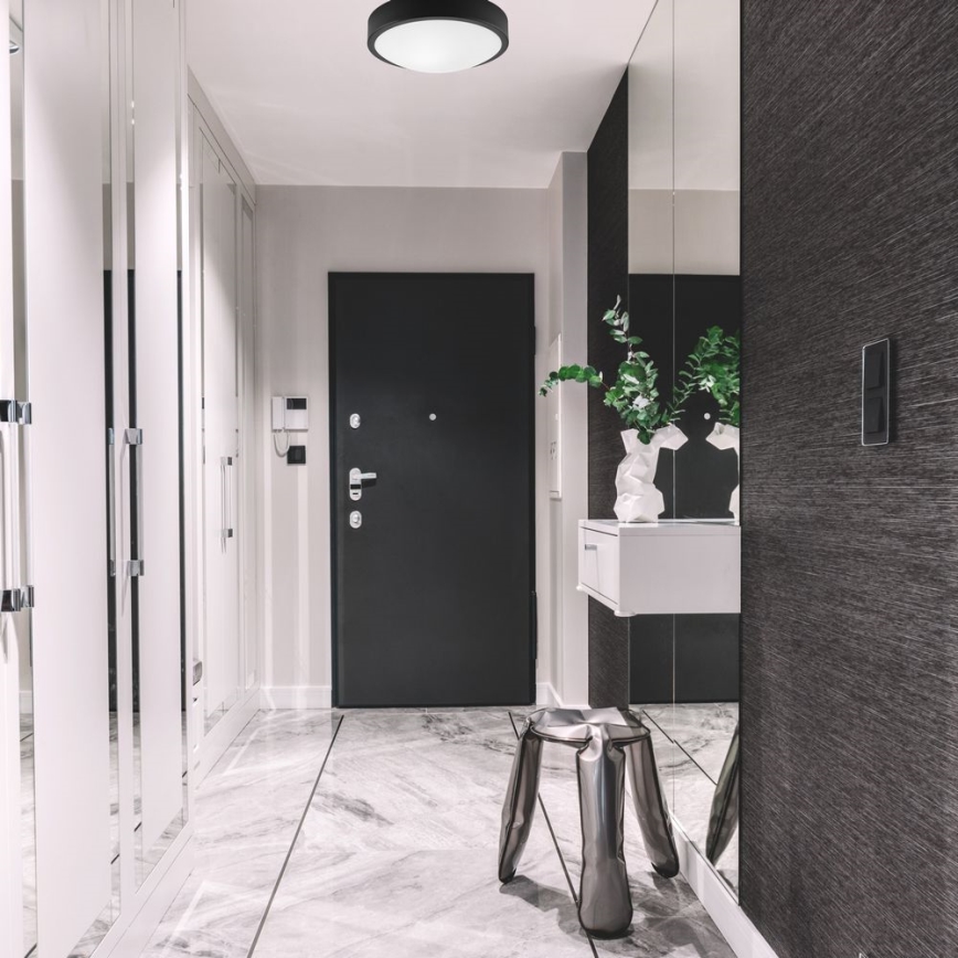 Ceiling light JONAS 1xE27/60W/230V d. 26 cm black