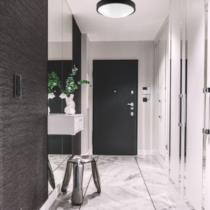 Ceiling light JONAS 2xE27/60W/230V d. 36 cm black