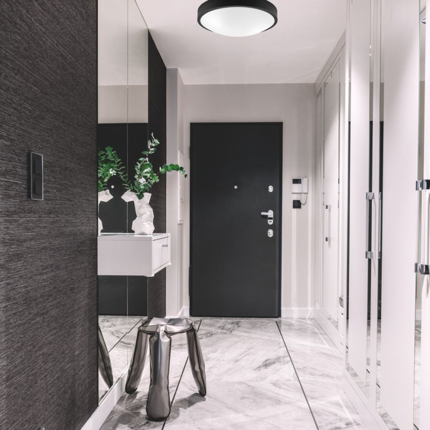 Ceiling light JONAS 2xE27/60W/230V d. 36 cm black