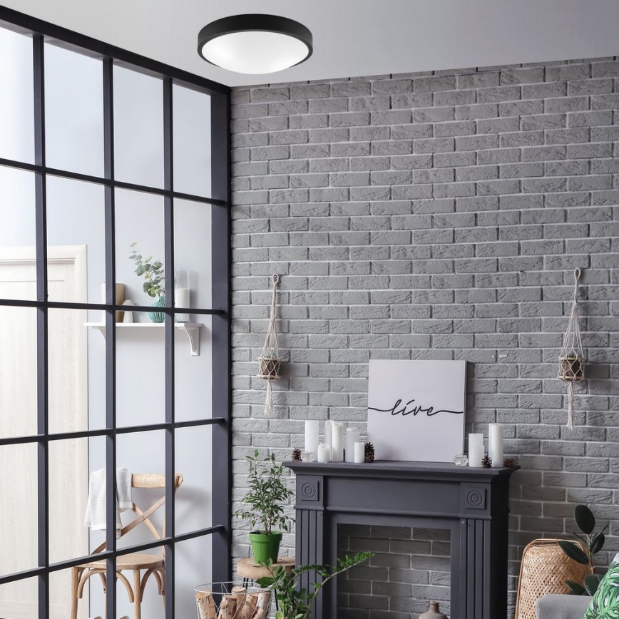 Ceiling light JONAS 2xE27/60W/230V d. 36 cm black