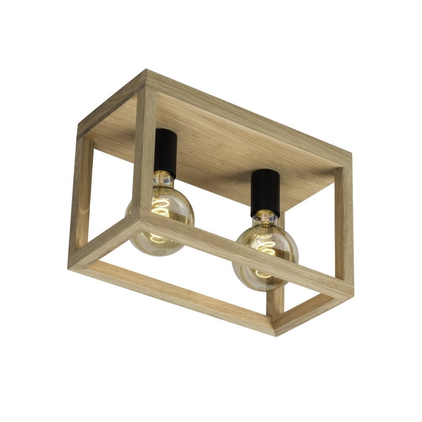 Ceiling light KAGO 2xE27/60W/230V matte oak
