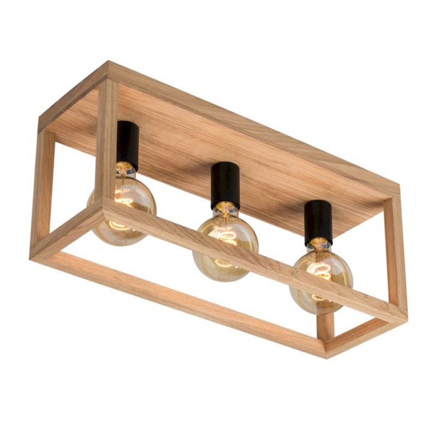 Ceiling light KAGO 3xE27/60W/230V matte oak