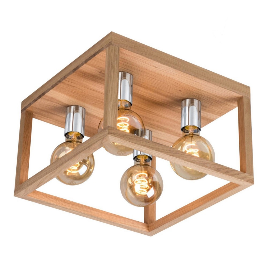 Ceiling light KAGO 4xE27/60W/230V oak