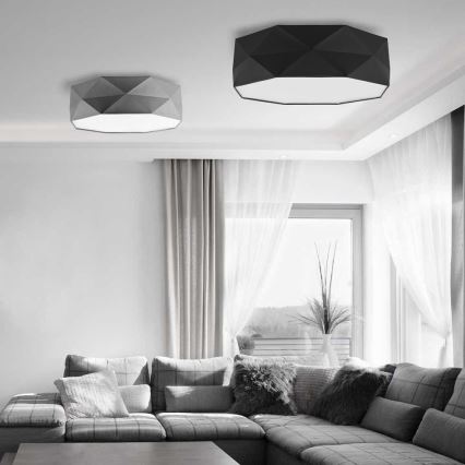 Ceiling light KANTOOR 4xE27/60W/230V black