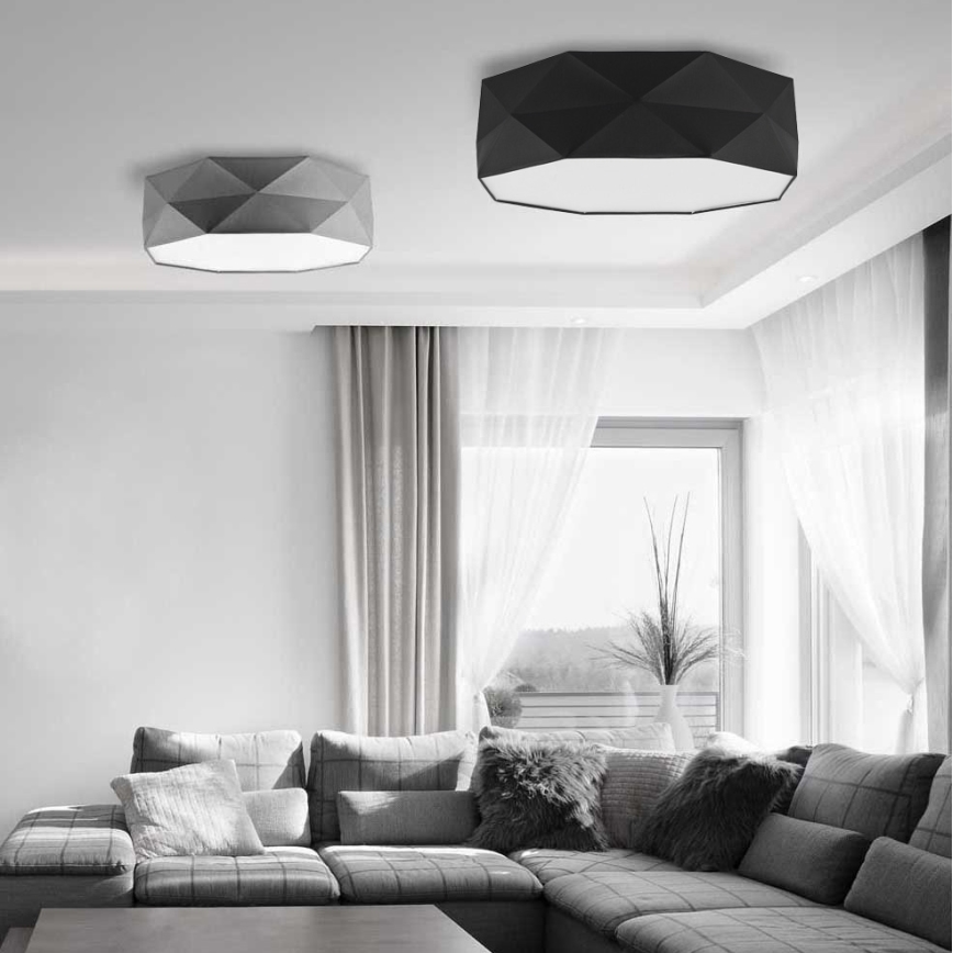 Ceiling light KANTOOR 4xE27/60W/230V black