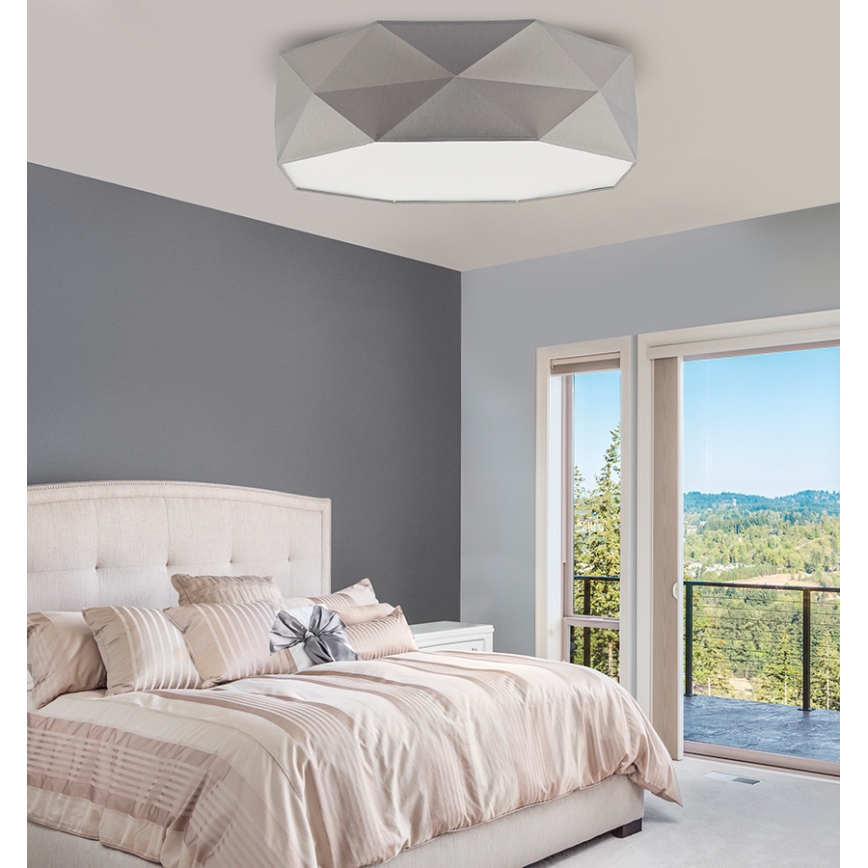 Ceiling light KANTOOR 4xE27/60W/230V grey