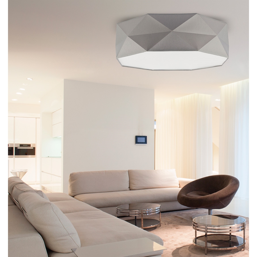 Ceiling light KANTOOR 4xE27/60W/230V grey