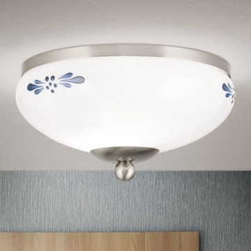 Ceiling light LANDHAUS 1xE27/60W/230V d. 21 cm matte chrome/white