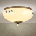 Ceiling light LANDHAUS 1xE27/60W/230V Ø 21 cm bronze/beige/blue
