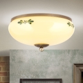Ceiling light LANDHAUS 2xE27/60W/230V Ø 28 cm bronze/beige/green