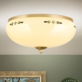 Ceiling light LANDHAUS 3xE27/60W/230V Ø 35 cm brass/beige/green