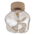 Ceiling light LAVA 1xG9/8W/230V beige/smoked beige
