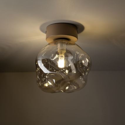 Ceiling light LAVA 1xG9/8W/230V beige/smoked beige
