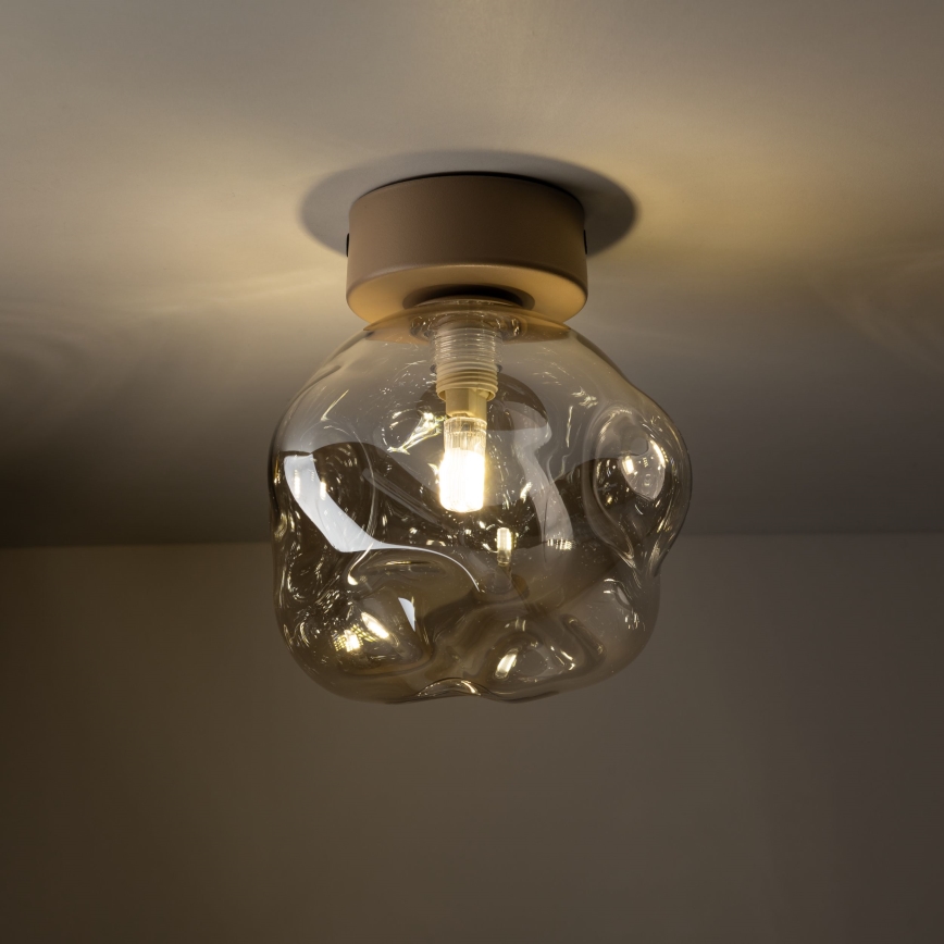 Ceiling light LAVA 1xG9/8W/230V beige/smoked beige