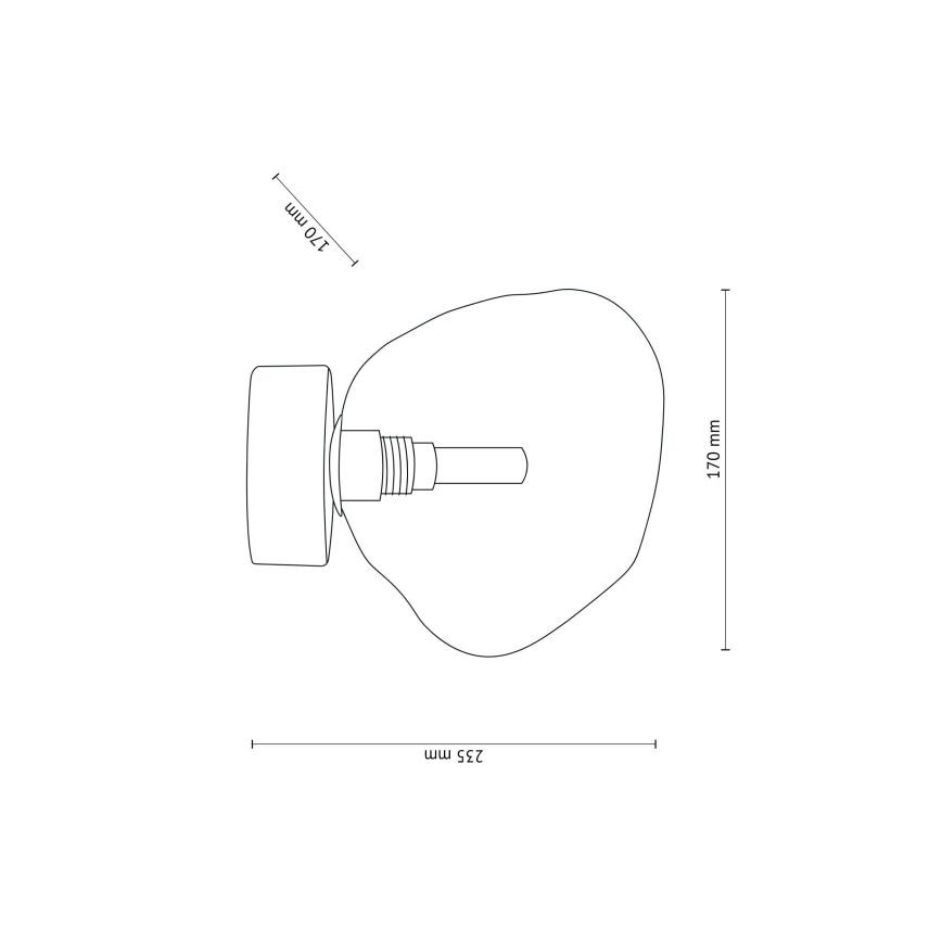 Ceiling light LAVA 1xG9/8W/230V beige/smoked beige