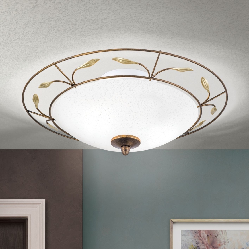Ceiling light LUCA 2xE14/40W/230V d. 40 cm bronze/patina