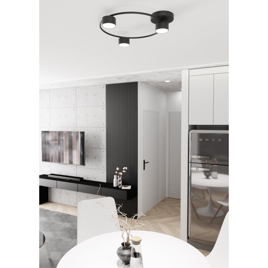 Ceiling light LUCIO 3xGX53/12W/230V black
