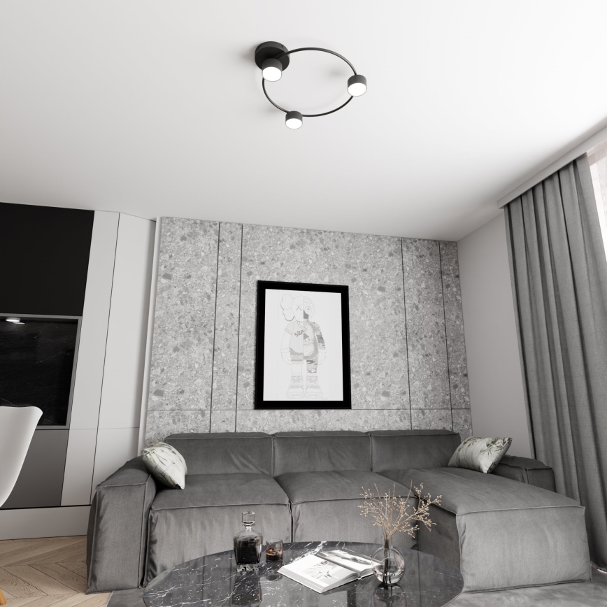 Ceiling light LUCIO 3xGX53/12W/230V black