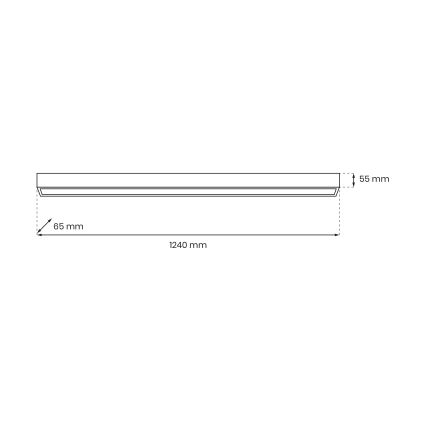 Ceiling light LUNGO T8 1xG13/18W/230V black