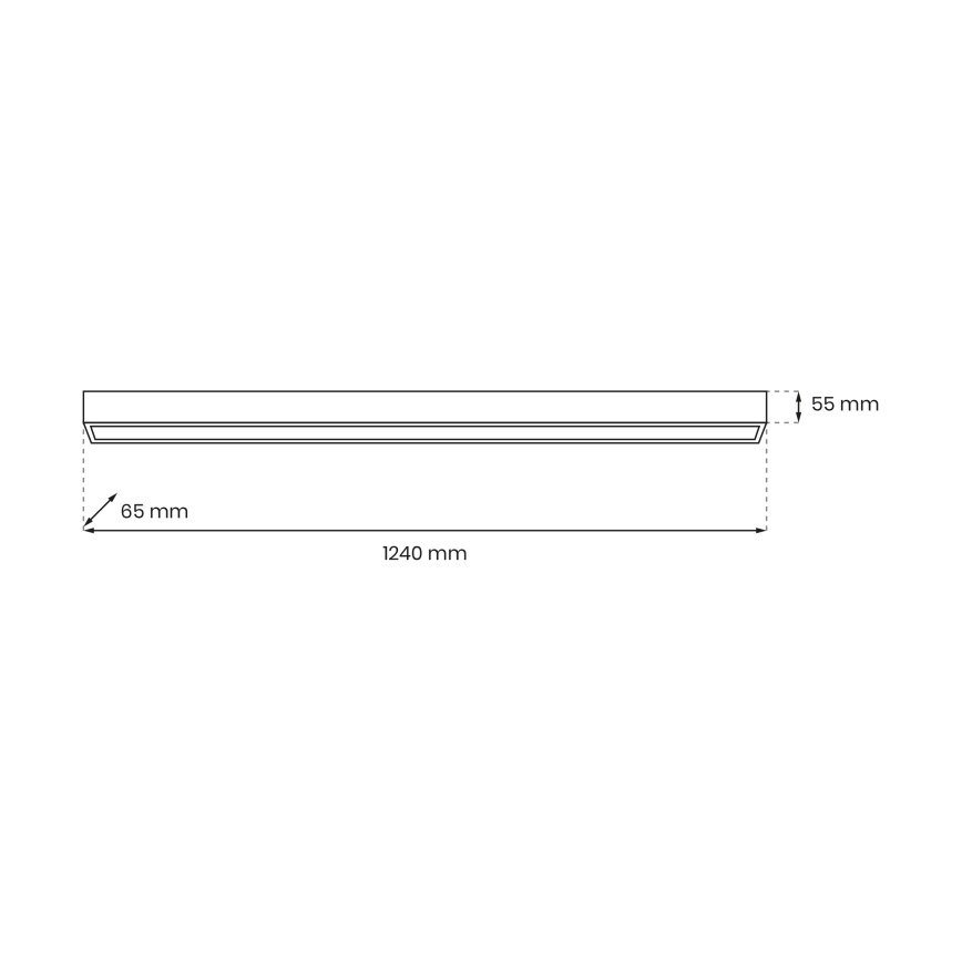 Ceiling light LUNGO T8 1xG13/18W/230V black