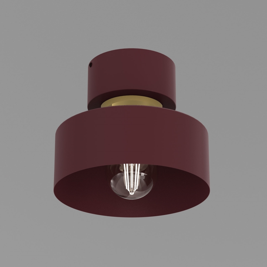 Ceiling light MARTI 1xE27/15W/230V pr. 20,5 cm burgundy/gold