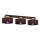 Ceiling light MARTI 3xE27/15W/230V 68x20,5 cm burgundy/gold