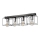 Ceiling light MIKA 4xE27/60W/230V 61 cm black/shiny chrome